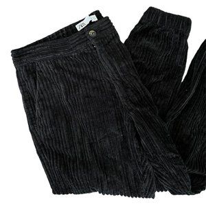 Zara black corduroy tailored pants